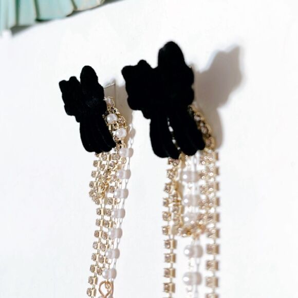 Crystal drop earrings S108 - Picture 3 of 5